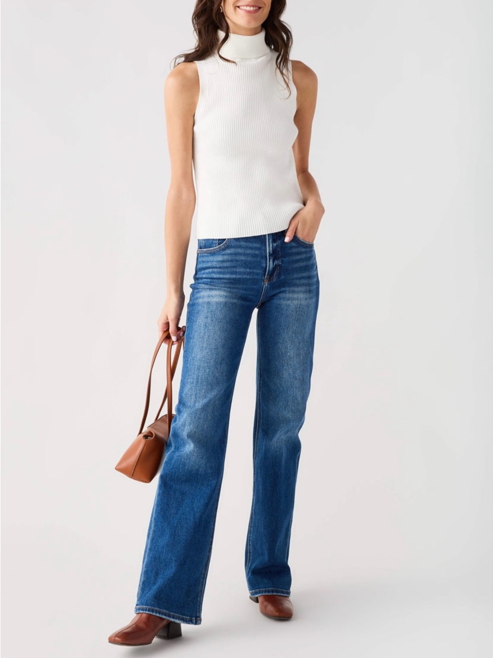 #76 NWT Socialthreads Risen Mila High Rise Full Length Straight Jeans Size 9/29